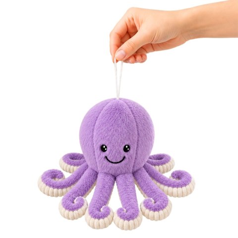 Pluszowa Ośmiornica Maskotka Przytulanka Sprężyste Macki Fioletowa 30 cm