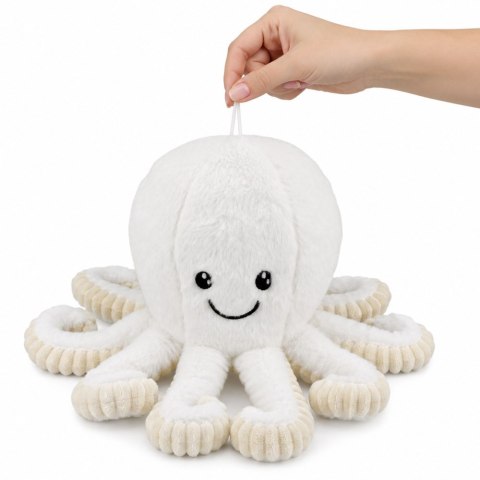 Pluszowa Ośmiornica Maskotka Przytulanka Z Przyssawką Biała 16 cm