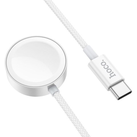 Ładowarka indukcyjna Hoco 2,5W USB C kompatyblina z Apple Watch i Samsung Watch CW59 biała