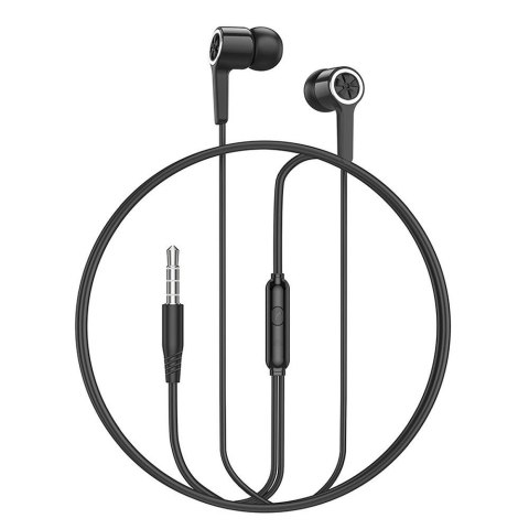 Słuchawki przewodowe douszne Jack 3,5 mm Hoco M104 czarne