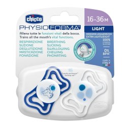Smoczek PhysioForma Light niebieski 16-36m 2szt