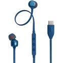 Słuchawki przewodowe douszne USB C JBL Tune 310C niebieskie