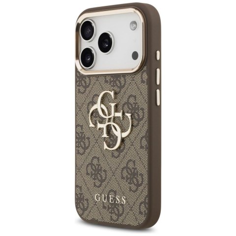 GUESS futerał do IPHONE 18 Pro / 17 Pro GUE005483 (PU W/ Big 4G Classic Logo) brązowy złoty
