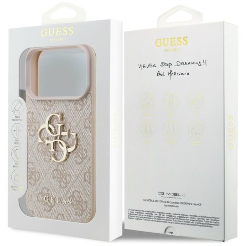 GUESS futerał do IPHONE 18 Pro / 17 Pro GUE005597 (4G PU Big Logo) różowy