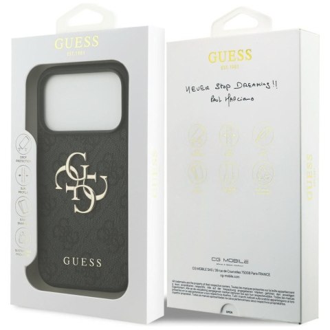 GUESS futerał do IPHONE 18 Pro / 17 Pro GUE005603 (4G PU Big Logo) czarny