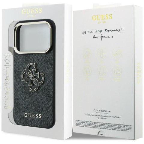 GUESS futerał do IPHONE 18 Pro Max / 17 Pro Max GUE005482 (PU FW Resin Logo) czarny