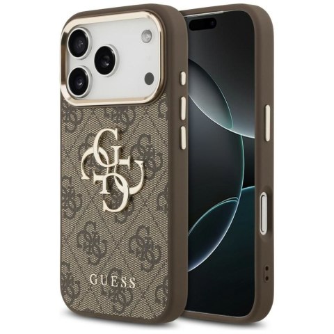GUESS futerał do IPHONE 18 Pro Max / 17 Pro Max GUE005488 (PU W/ Big 4G Classic Logo) brązowy złoty