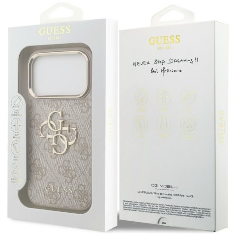 GUESS futerał do IPHONE 18 Pro Max / 17 Pro Max GUE005597 (4G PU Big Logo) różowy