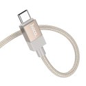 Kabel AUX Jack 3,5 mm (męski) do USB C (męski) Hoco 1 m UPA32B złoty