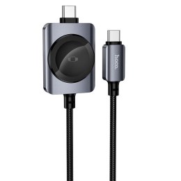 Kabel Hoco USB C do USB C PD100W z funcją ładowania iWatcha 1,2 m CW66 czarny