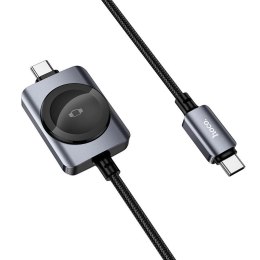 Kabel Hoco USB C do USB C PD100W z funcją ładowania iWatcha 1,2 m CW66 czarny
