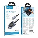 Kabel Hoco USB C do USB C PD100W z funcją ładowania iWatcha 1,2 m CW66 czarny