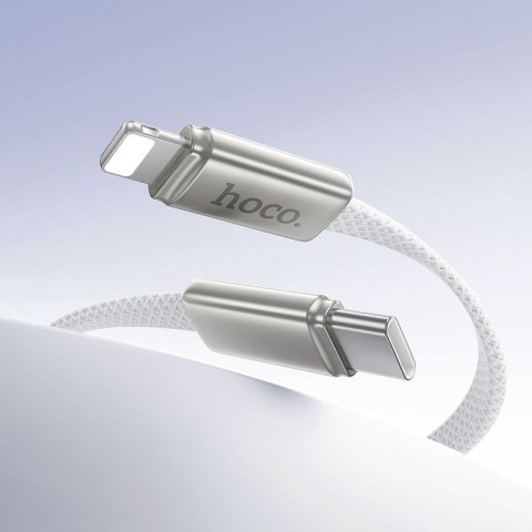 Kabel USB C do Lightning Hoco PD 30W 1 m płaski X125 biały