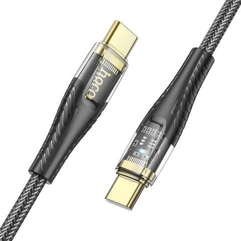 Kabel USB C do USB C Hoco 3A 60W 1,2 m U121 czarny