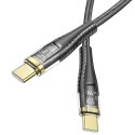 Kabel USB C do USB C Hoco 3A 60W 1,2 m U121 czarny