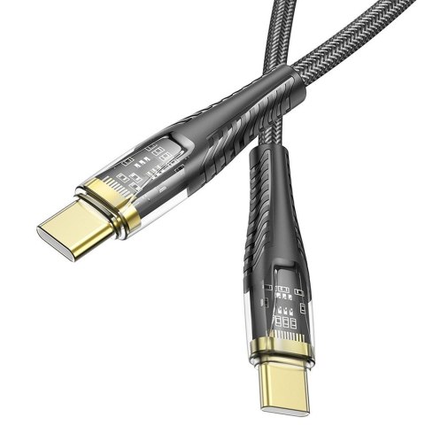 Kabel USB C do USB C Hoco 3A 60W 1,2 m U121 czarny