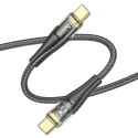 Kabel USB C do USB C Hoco 3A 60W 1,2 m U121 czarny