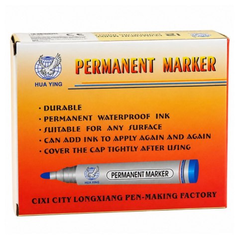 Marker Pisak Wodoodporny Permanentny Okrągła Końcówka Czarny