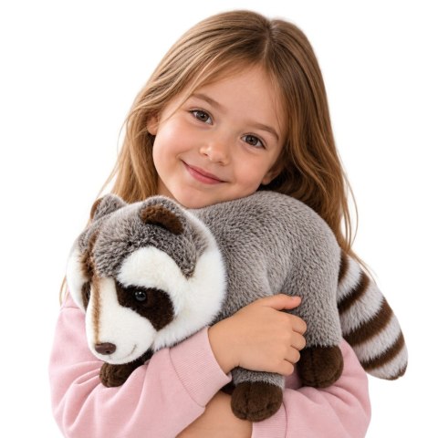 Pluszowy Szop Maskotka Przytulanka Realistyczny Szary 45 cm