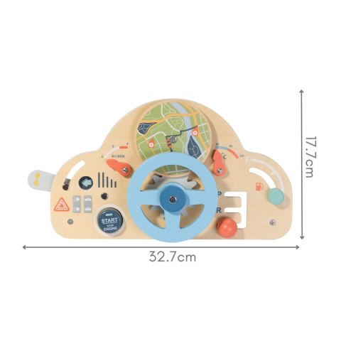 TOOKY TOY Drewniana Tablica Manipulacyjna Kierownica Edukacyjna Montessori 3+