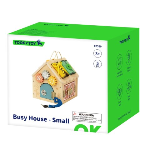 TOOKY TOY Drewniany Domek Manipulacyjny