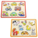 VIGA Drewniane Puzzle z Uchwytami i Półką 7 el.