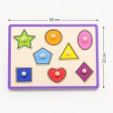 VIGA Drewniane Puzzle z Uchwytami i Półką 7 el.