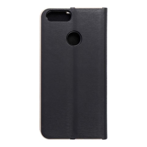 Etui z klapką na Huawei P SMART Luna Book Gold czarne