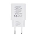 Ładowarka sieciowa do telefonu Forcell F-Energy USB C + USB A QC4.0 PD 3A 30W TFK-TC-30WPD biała