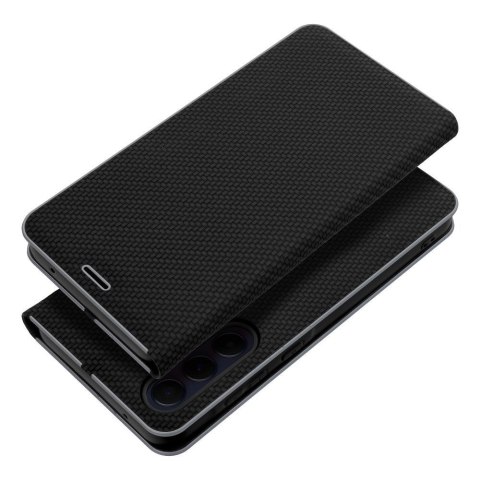 Etui z klapką na Samsung A13 5G / A04S Luna Book Carbon czarne