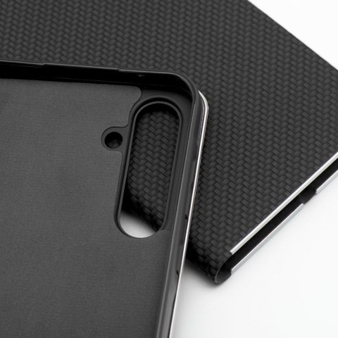 Etui z klapką na Samsung A13 5G / A04S Luna Book Carbon czarne