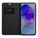 Etui z klapką na Samsung A13 5G / A04S Luna Book Carbon czarne