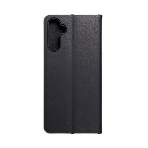 Etui z klapką na Samsung A14 4G / A14 5G Luna Book Gold czarne