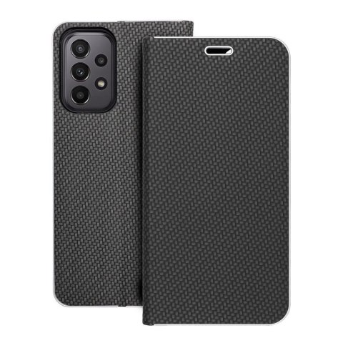 Etui z klapką na Samsung A23 5G Luna Book Carbon czarne