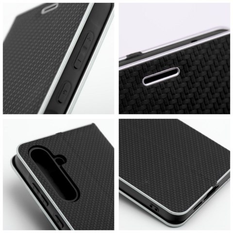 Etui z klapką na Samsung A23 5G Luna Book Carbon czarne