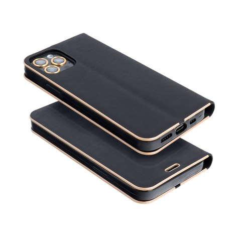 Etui z klapką na Samsung A34 5G Luna Book Gold czarne