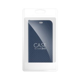 Etui z klapką na Samsung A35 5G Luna Book Carbon niebieskie
