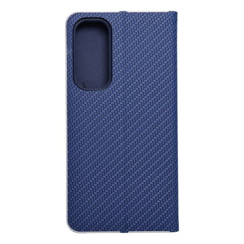 Etui z klapką na Samsung A35 5G Luna Book Carbon niebieskie