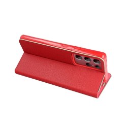 Etui z klapką na Samsung A35 5G Luna Book Gold czerwone