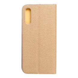 Etui z klapką na Samsung A50 Luna Book Gold złote