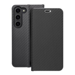 Etui z klapką na Samsung S23 Luna Book Carbon czarne