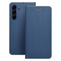 Etui z klapką na Samsung S23 Luna Book Carbon niebieskie