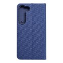 Etui z klapką na Samsung S23 Luna Book Carbon niebieskie