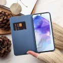 Etui z klapką na Samsung S23 Luna Book Carbon niebieskie