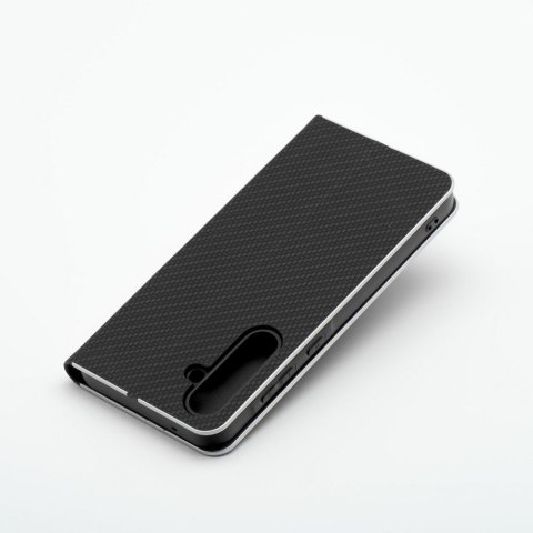 Etui z klapką na Samsung S25 Luna Book Carbon czarne