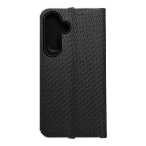 Etui z klapką na Samsung S25 Luna Book Carbon czarne