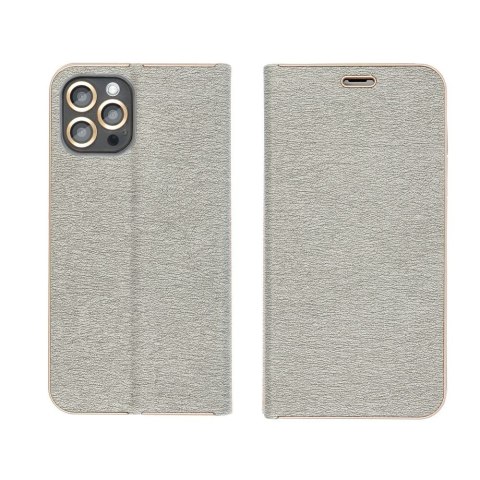 Etui z klapką na Samsung S25 Luna Book Gold srebrne