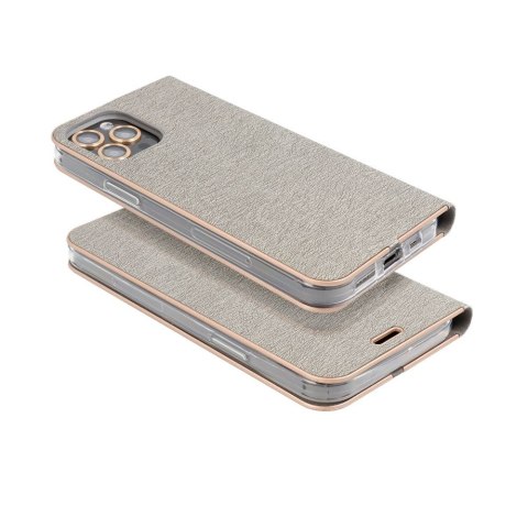 Etui z klapką na Samsung S25 Luna Book Gold srebrne