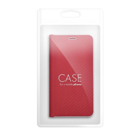 Etui z klapką na Samsung S26 Luna Book Carbon czerwone
