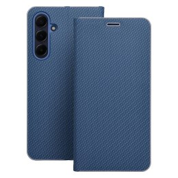 Etui z klapką na Samsung S26 Luna Book Carbon niebieskie